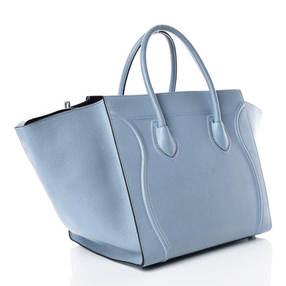 Celine Grained Calfskin Medium Phantom Luggage Sky Blue 3 of 15