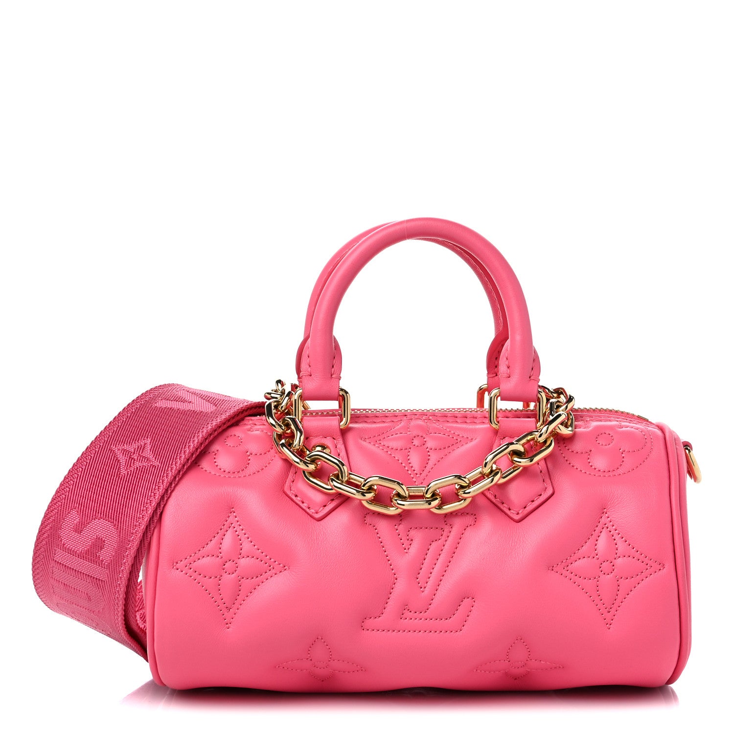 Louis Vuitton Calfskin Bubblegram Papillon BB Dragon Fruit 1 of 8