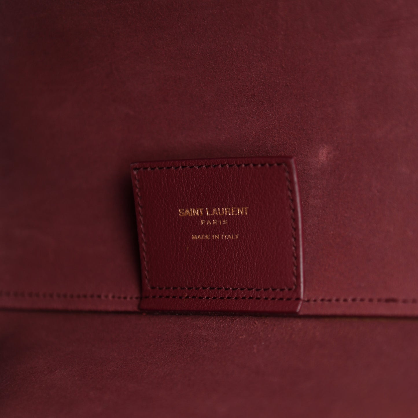 Calfskin Large Shopping Tote Bordeaux