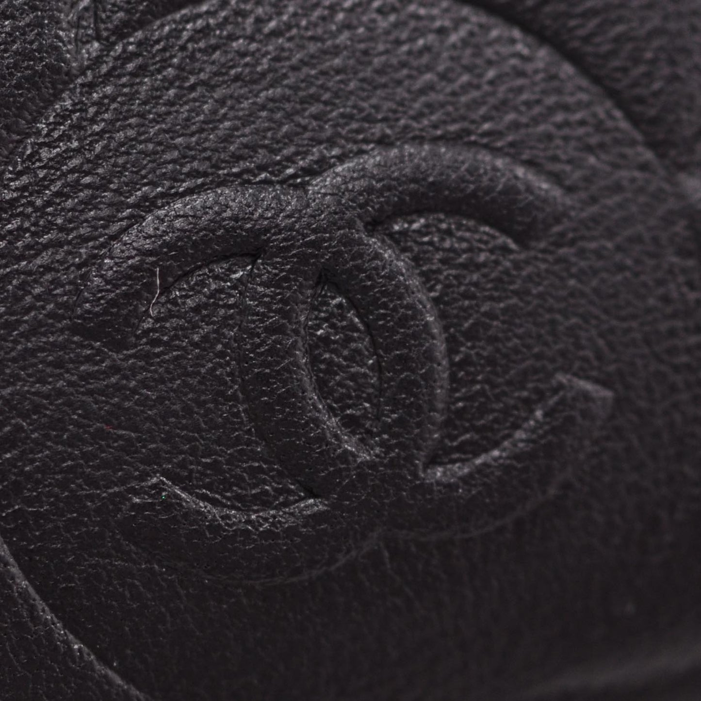 Camellia Embossed Key Holder Case Black