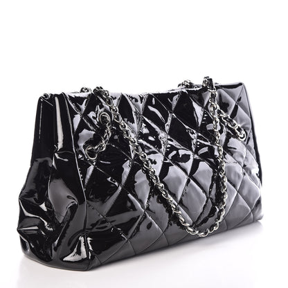 Chanel Patent Quilted Medium Cells Tote Black 3 of 9