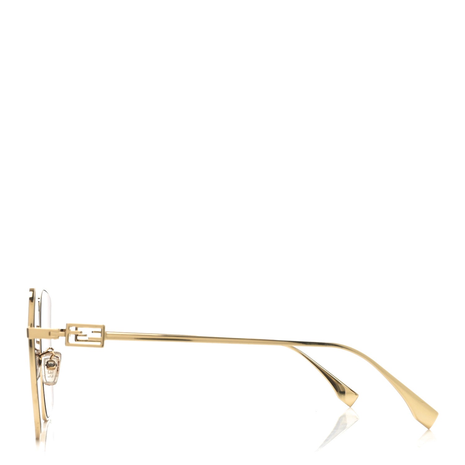 Fendi Metal Square Sunglasses FF40013U Gold Brown 3 of 7