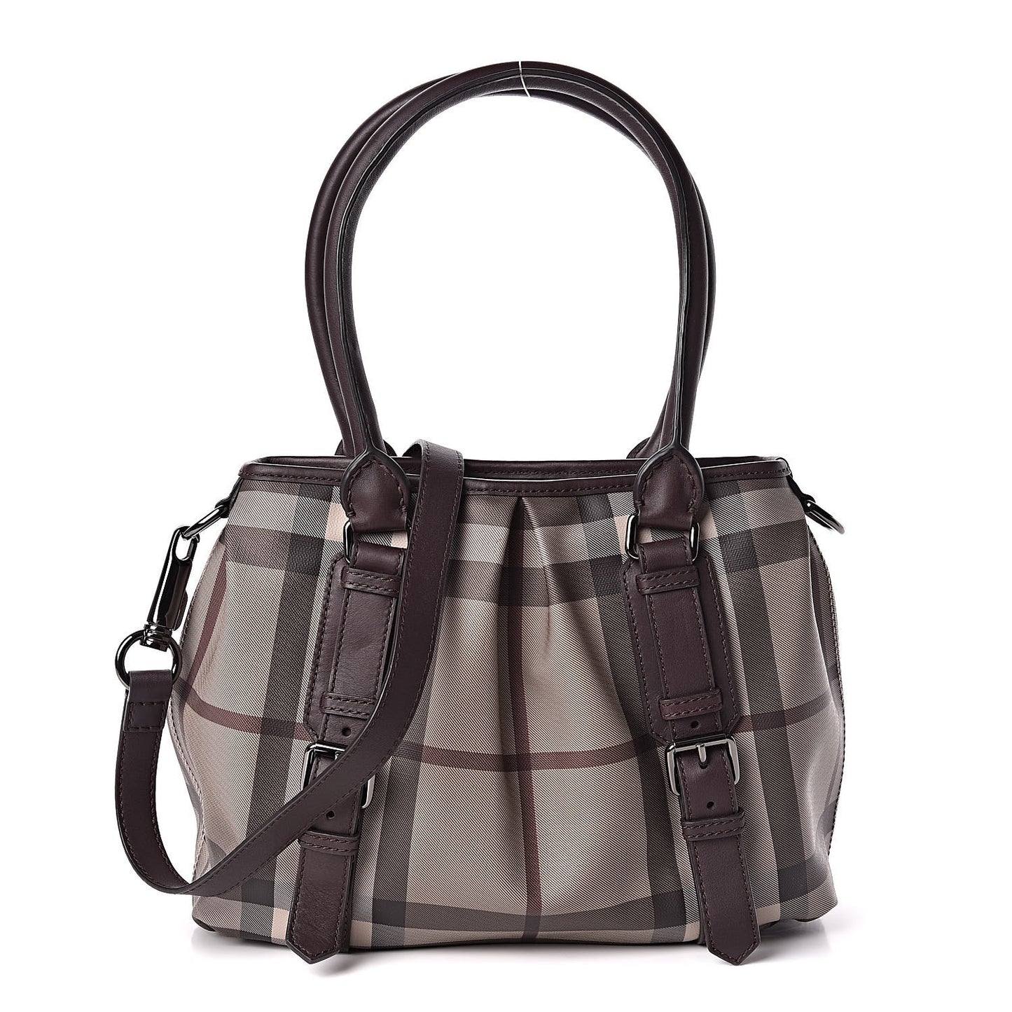 Smoked Check Small Northfield Tote Plum