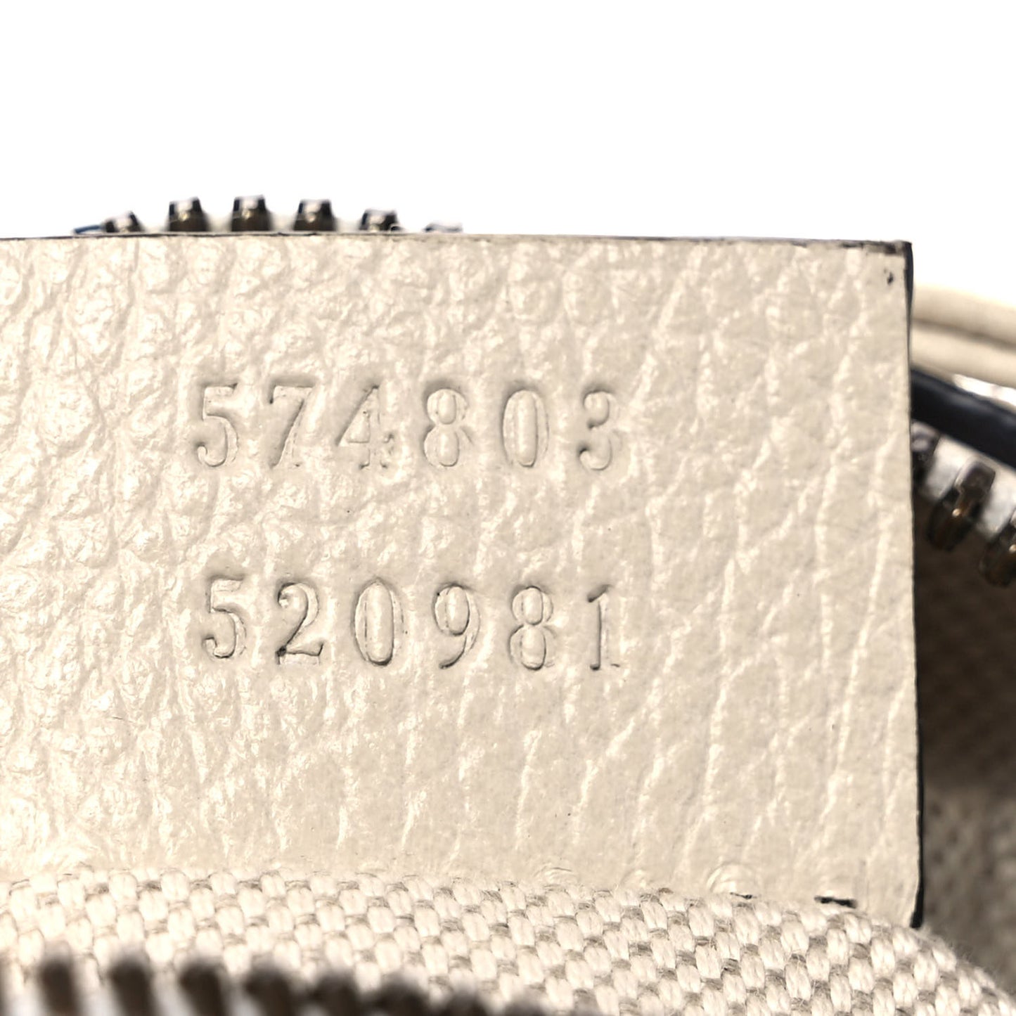 Grained Calfskin Mini Logo Messenger Bag White