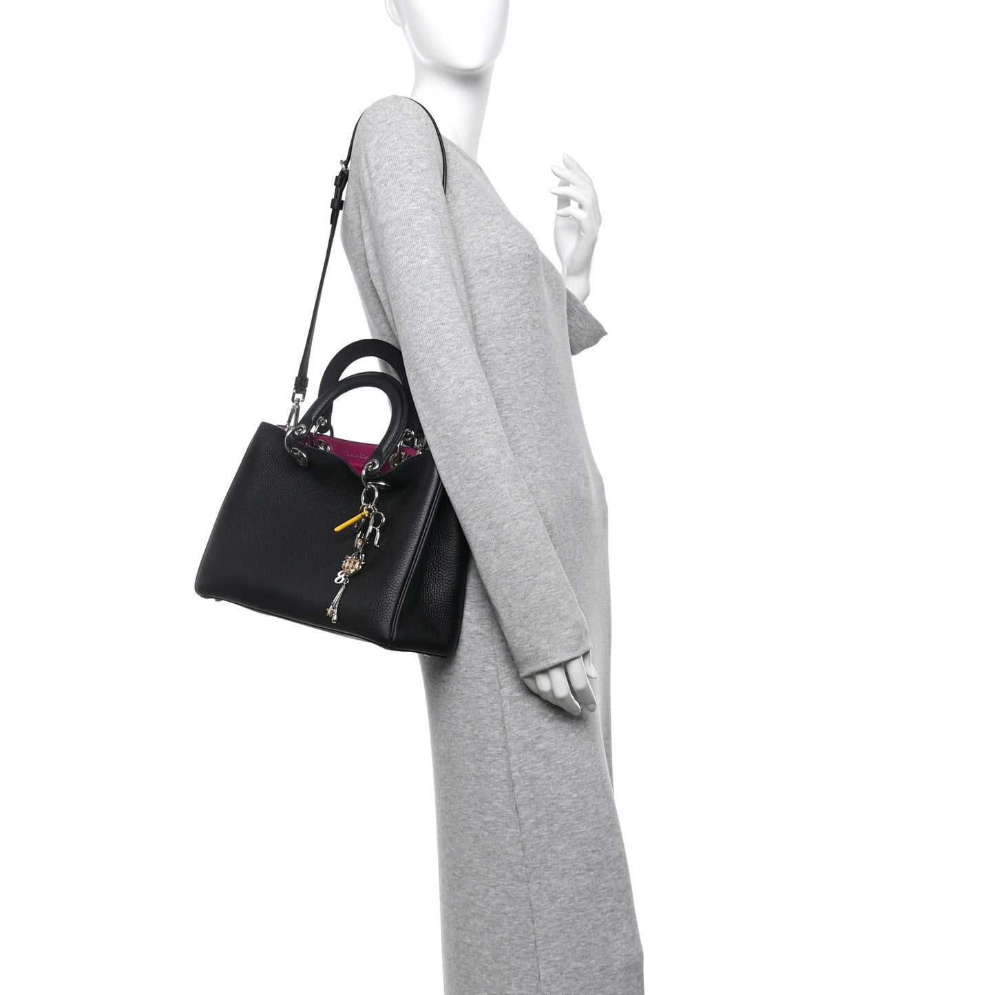 Bullcalf Medium Diorissimo Tote Black Rose Indien