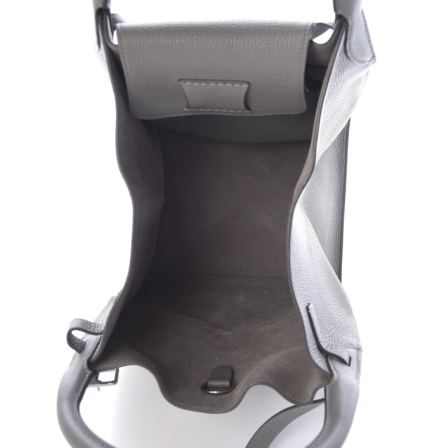 Supple Grained Calfskin Small Big Bag Grey