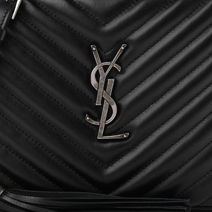 Saint Laurent Calfskin Matelasse Monogram Lou Camera Bag Black 7 of 11
