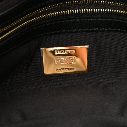 Fendi Shearling Vitello Dolce Macro FF 1974 Baguette White Ice Tortora Tobacco 7 of 11