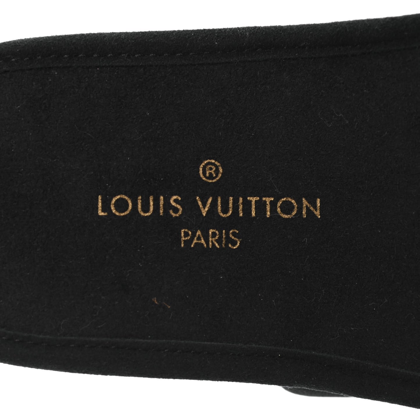 Satin LV Suite Flat Mule Black 36-37