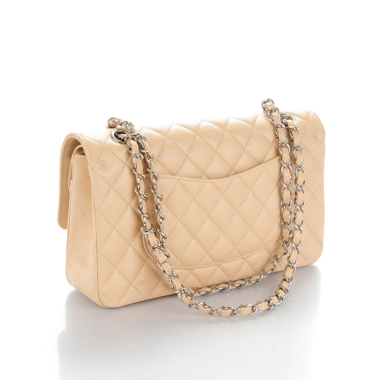 Chanel Caviar Quilted Medium Double Flap Beige Clair 4 of 10