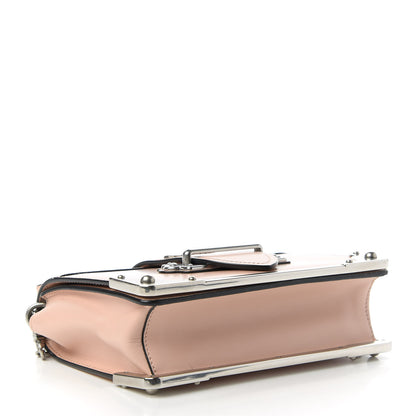 Prada Spazzolato Soft Calf Cahier Chain Wristlet Clutch Pesca 4 of 9