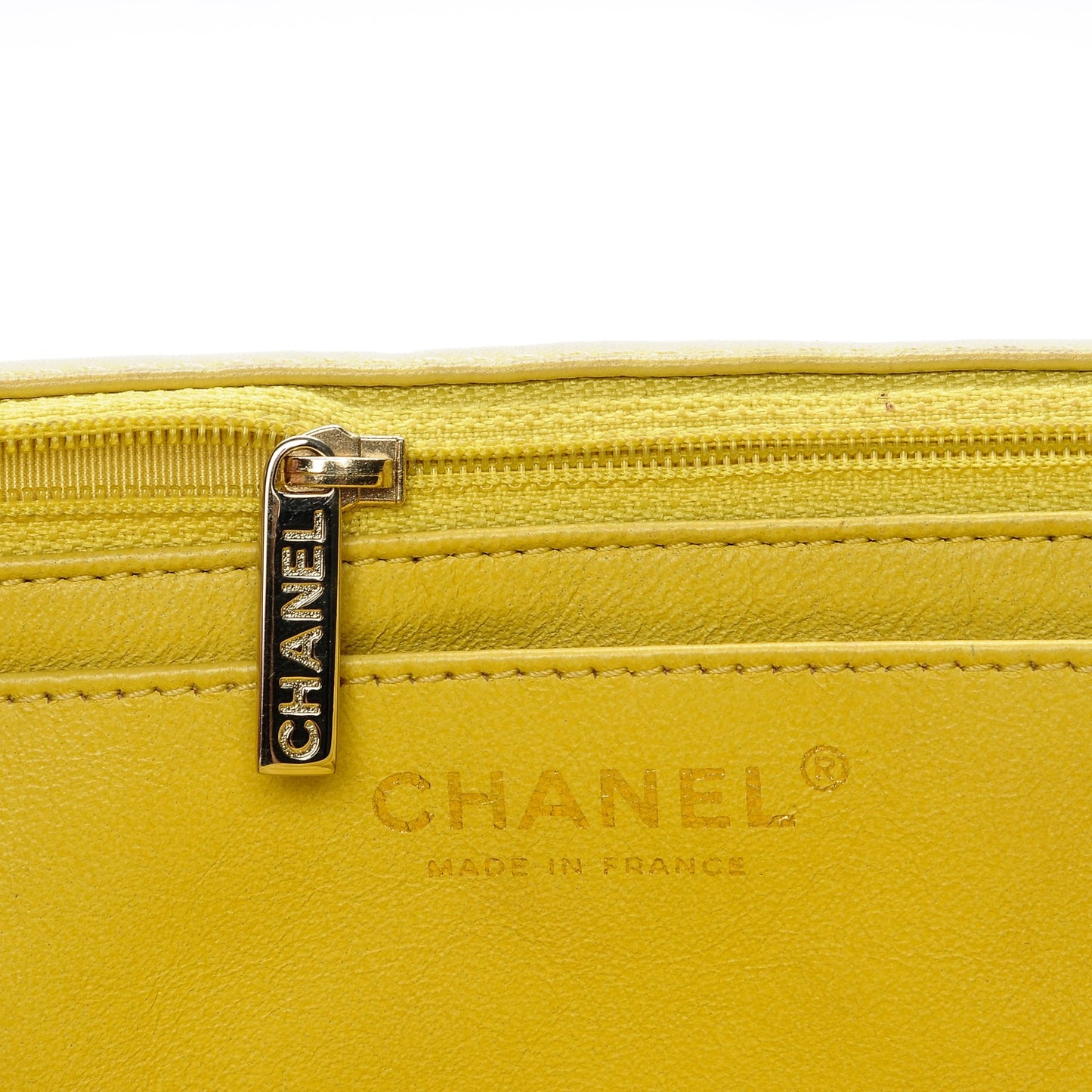 Lambskin Quilted Maxi Single Flap Yellow
