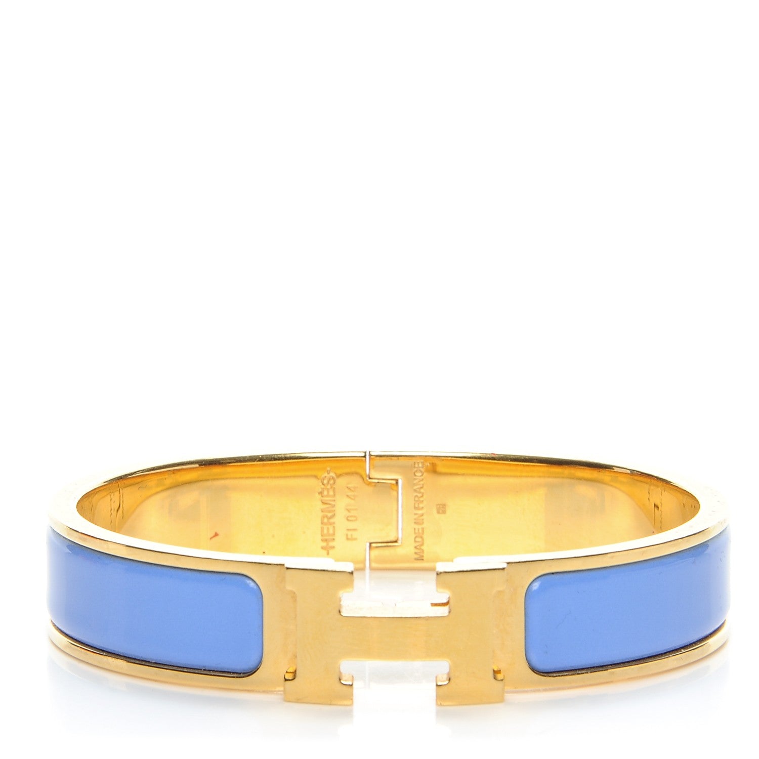 Hermes Enamel Narrow Clic Clac H Bracelet PM Bleu Lavande 1 of 6