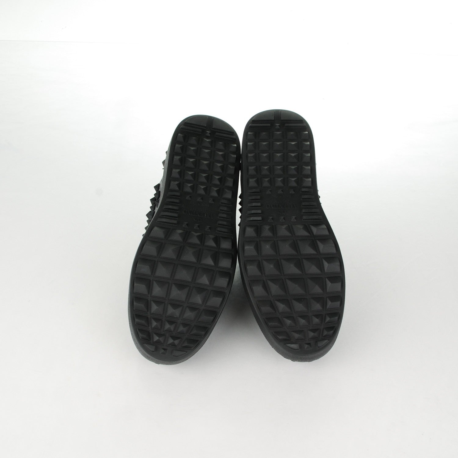 Valentino Garavani Calfskin Rockstud Sneakers 37 Black 5 of 7