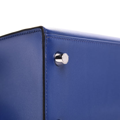 Hermes Tadelakt Kelly Sellier 25 Bleu Electrique 34 of 38