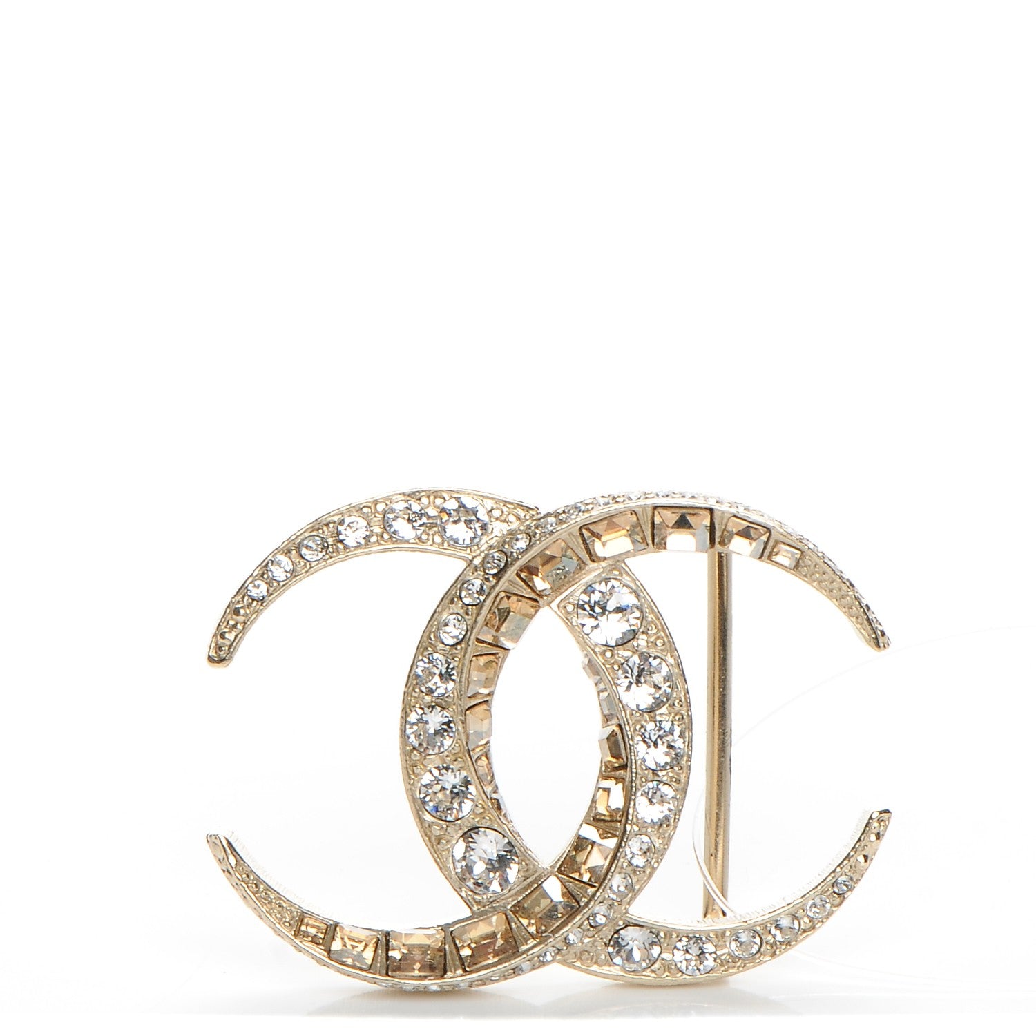 Chanel Baguette Crystal CC Belt Buckle Light Gold 1 of 4