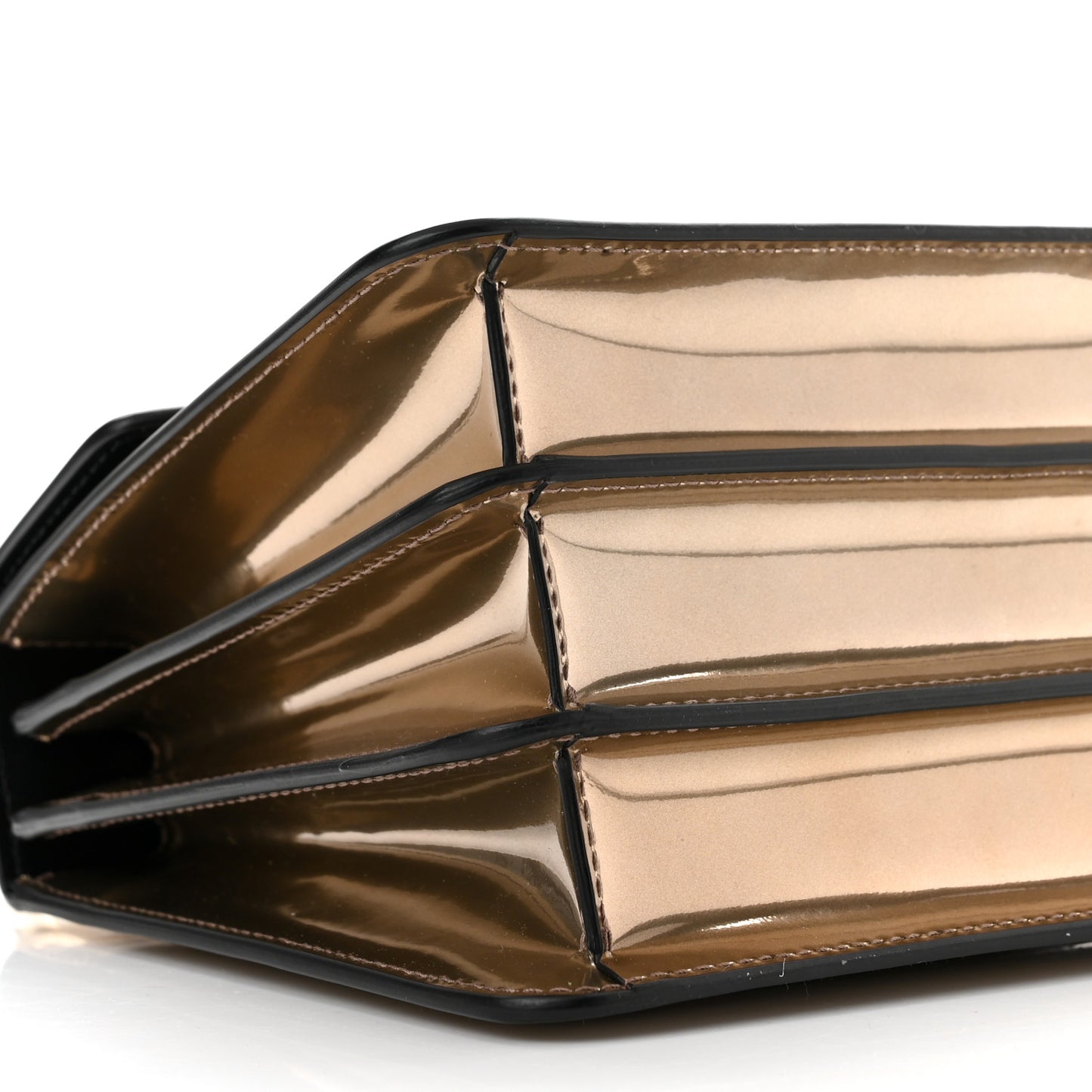 Metallic Calfskin Serpenti Forever Top Handle Bronze