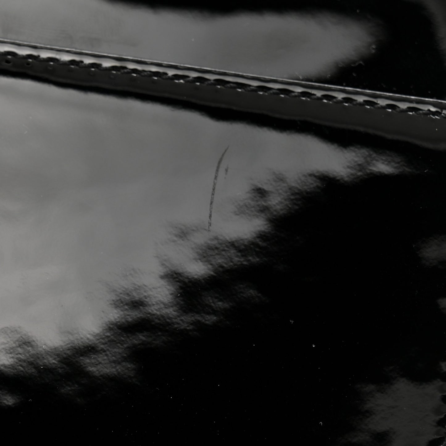 Patent Monogram Phone Holder Crossbody Black