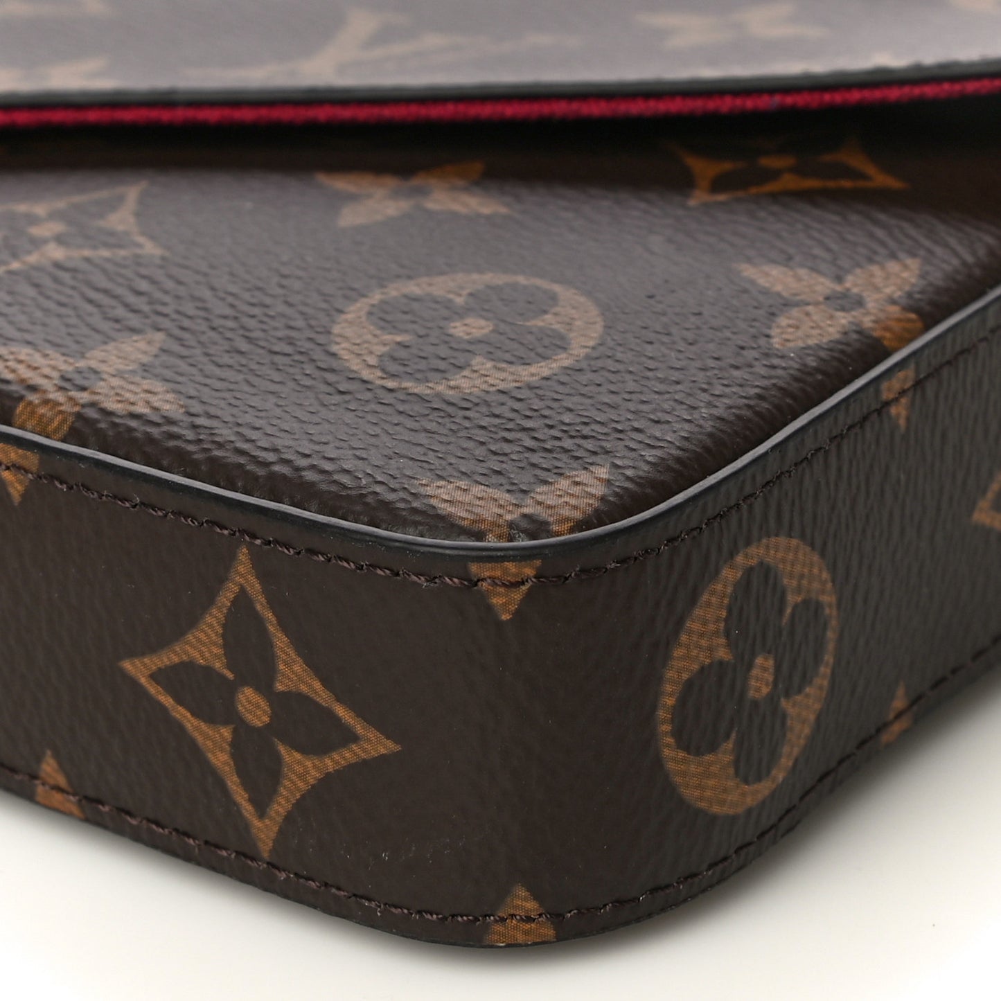 Monogram Pochette Felicie Chain Wallet Fuchsia