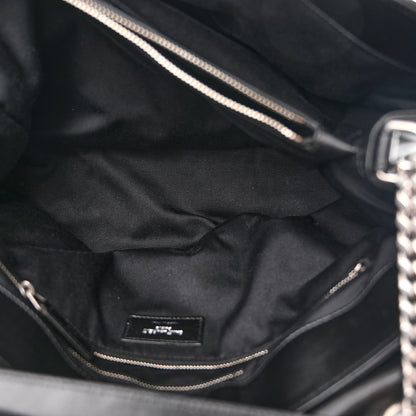 Saint Laurent Calfskin Y Quilted Monogram Large Loulou Chain Satchel Black 6 of 13