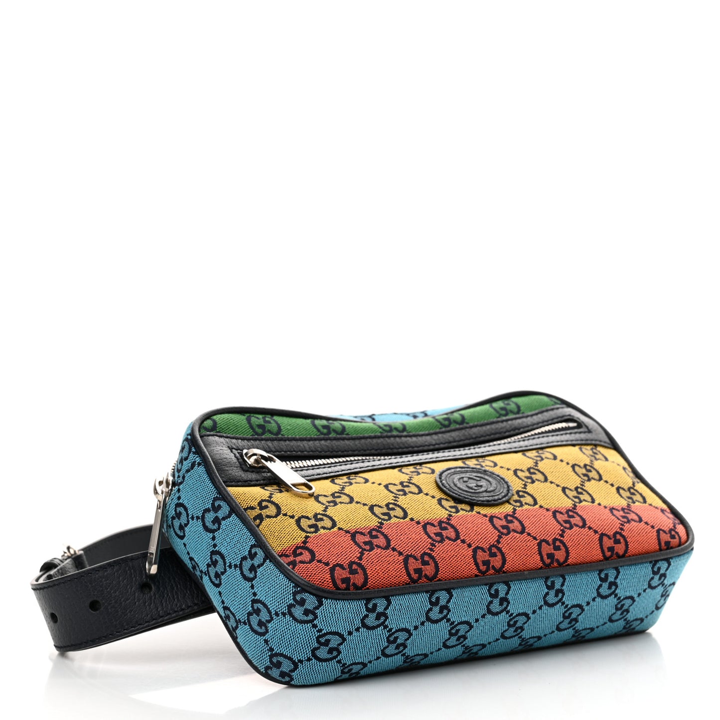 Monogram Multicolor Retro Interlocking G Belt Bag 95 38 Blue Rainbow Light Blue