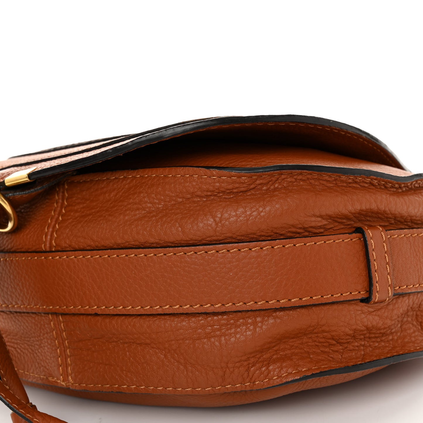 Calfskin Medium Marcie Round Crossbody Bag Tan
