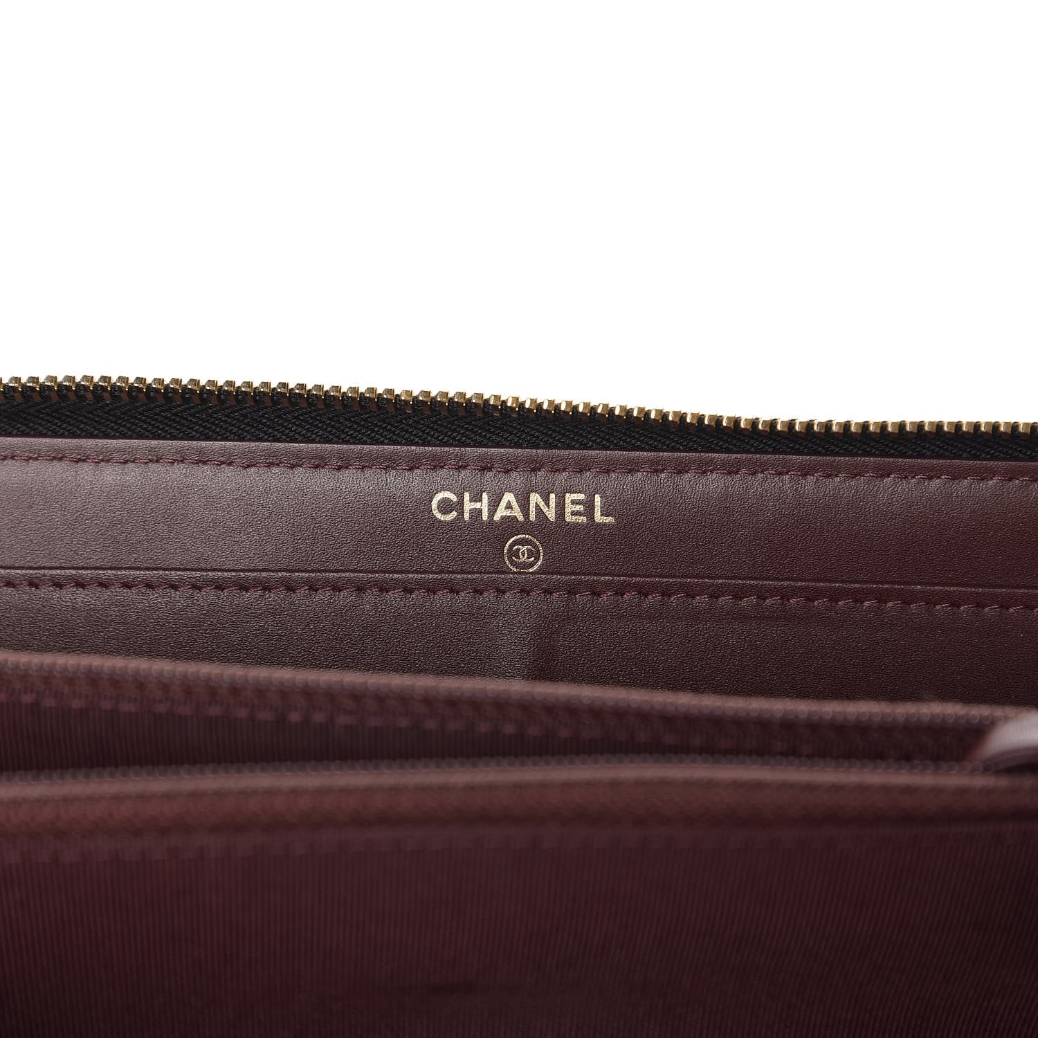 Chanel Caviar Quilted Large Gusset Zip Around Wallet Black 9 of 12