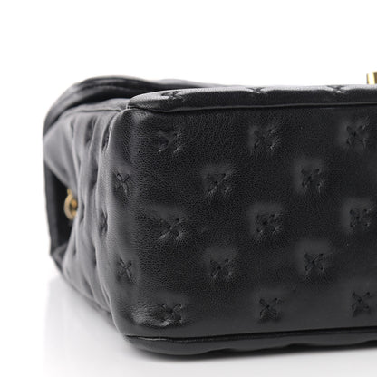 Chanel Lambskin Cross Stitch Small Coco Handle Flap Dark Black 5 of 10
