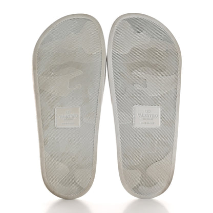Valentino Garavani Rubber Swarovski VLTN Pool Slide Sandals 39 White 6 of 9