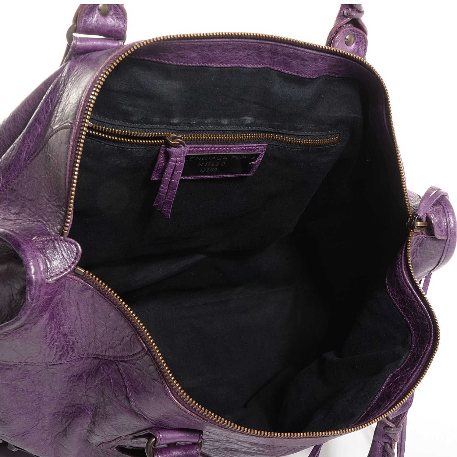 Balenciaga Agneau Classic Hardware Work Raisin 5 of 11
