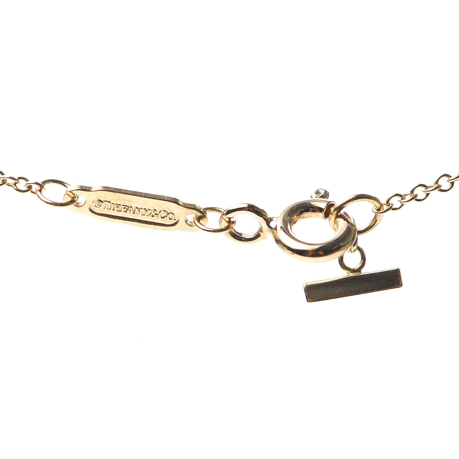 Tiffany 18K Yellow Gold Small T Smile Pendant Necklace 5 of 6