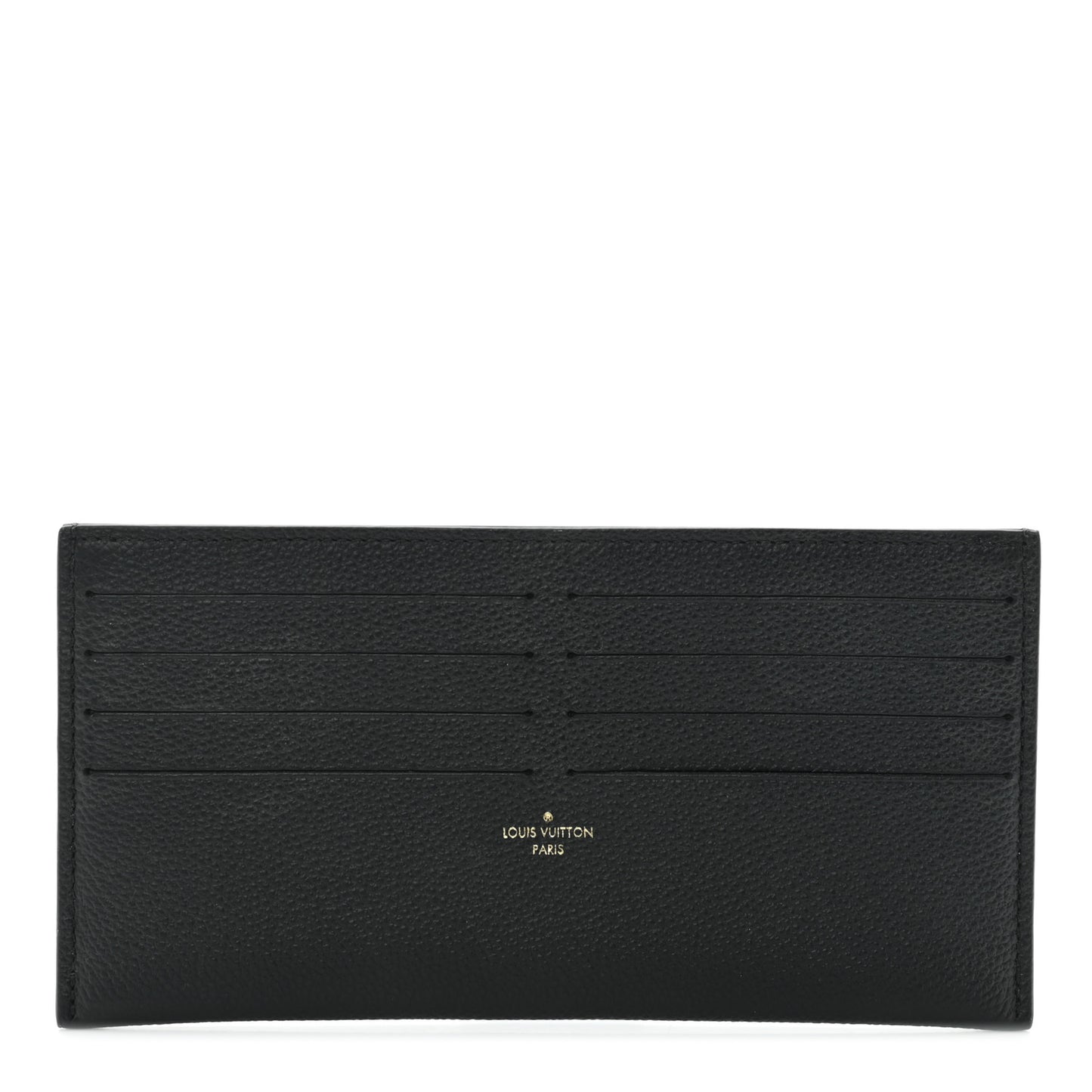 Calfskin Felicie Chain Wallet Card Holder Insert Black