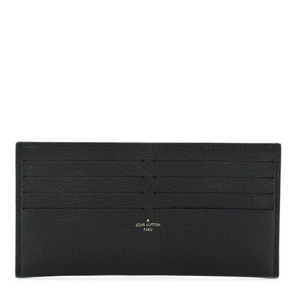 Louis Vuitton Calfskin Felicie Chain Wallet Card Holder Insert Black 1 of 8