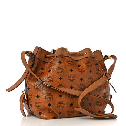 MCM Visetos Essential Drawstring Bucket Bag Cognac 3 of 21