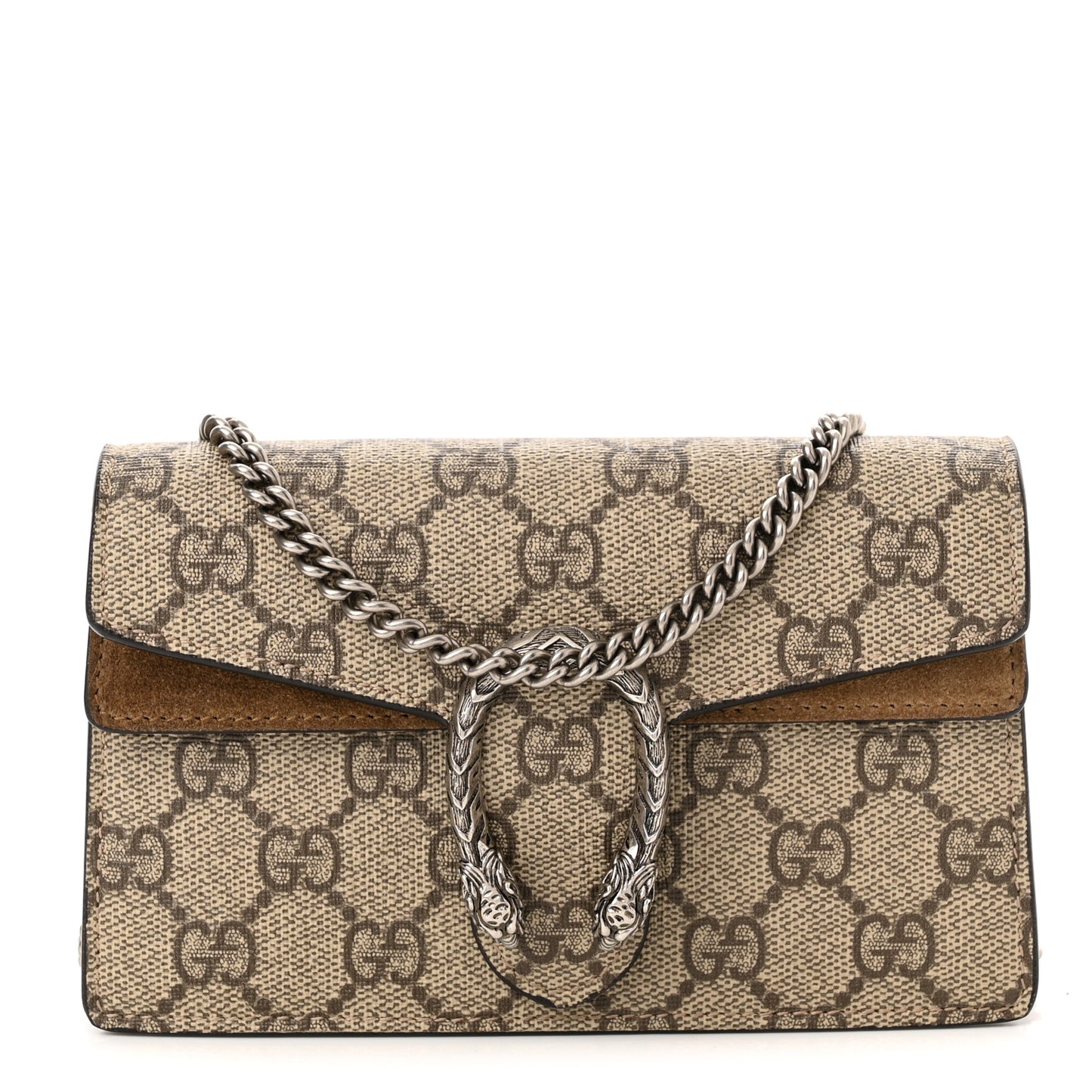 GG Supreme Monogram Super Mini Dionysus Shoulder Bag Taupe