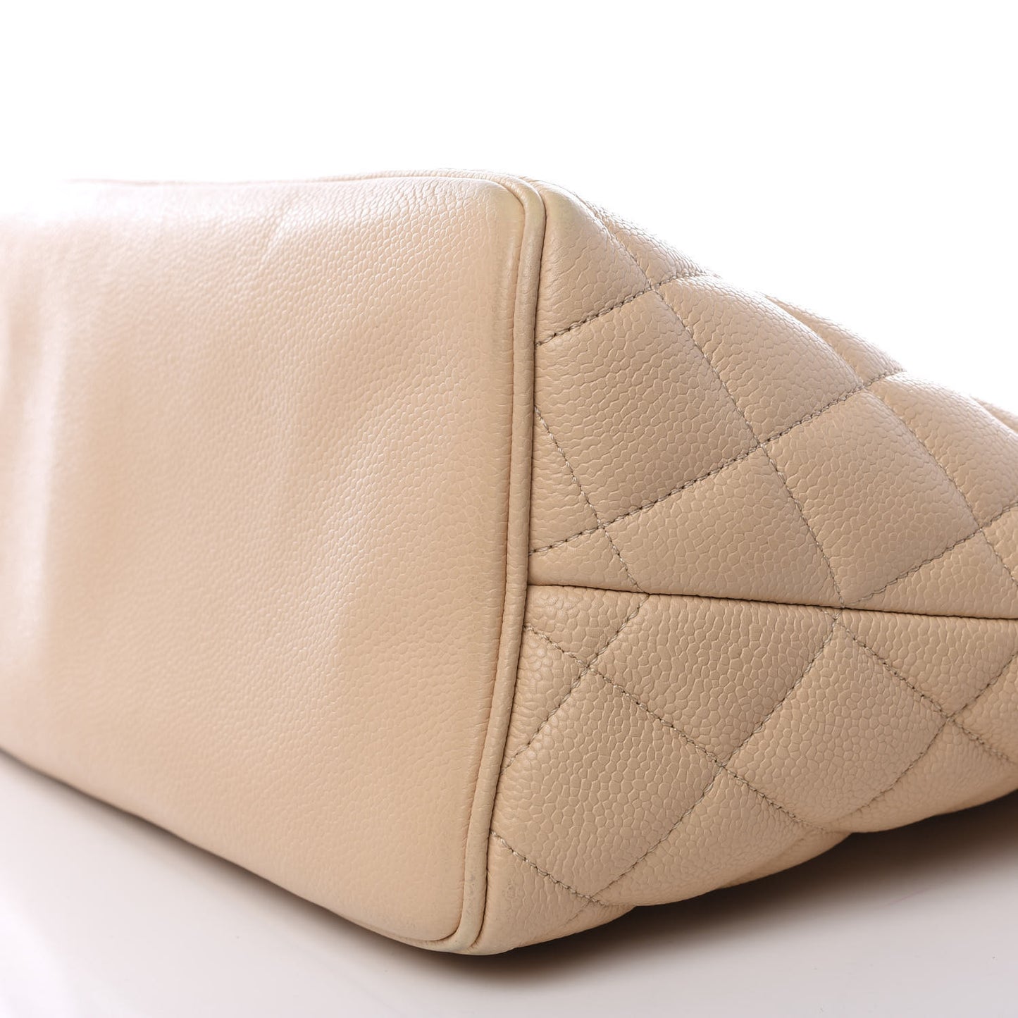 Caviar Quilted Medallion Tote Beige