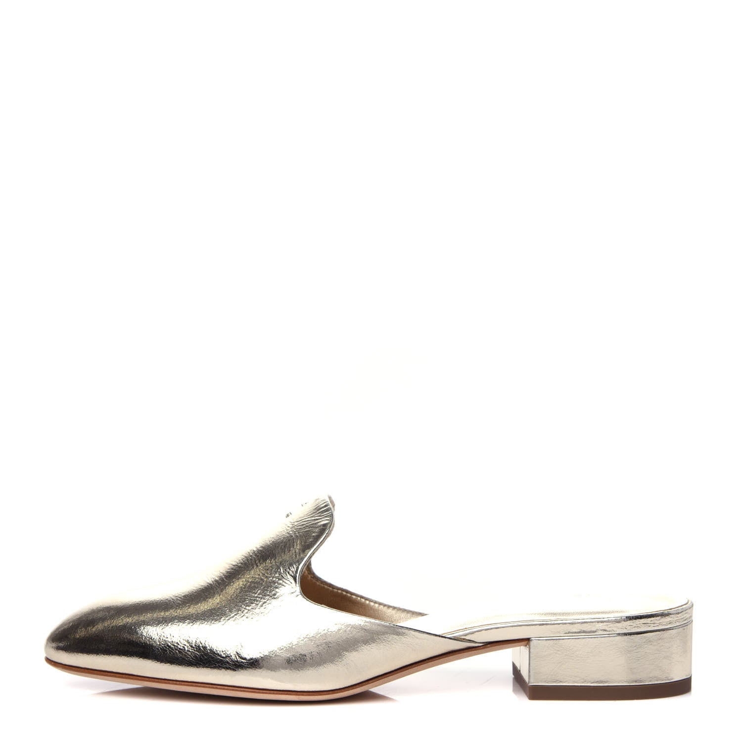 Chanel Metallic Sheepskin Mules 36 Gold 1 of 11