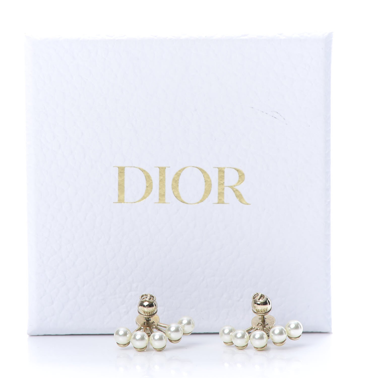 Christian Dior Pearl Petit CD Earrings Gold 5 of 5