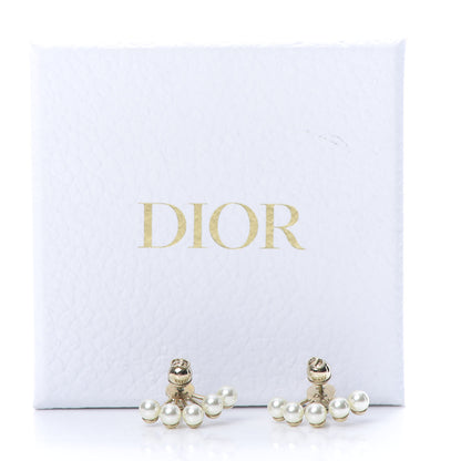 Christian Dior Pearl Petit CD Earrings Gold 5 of 5