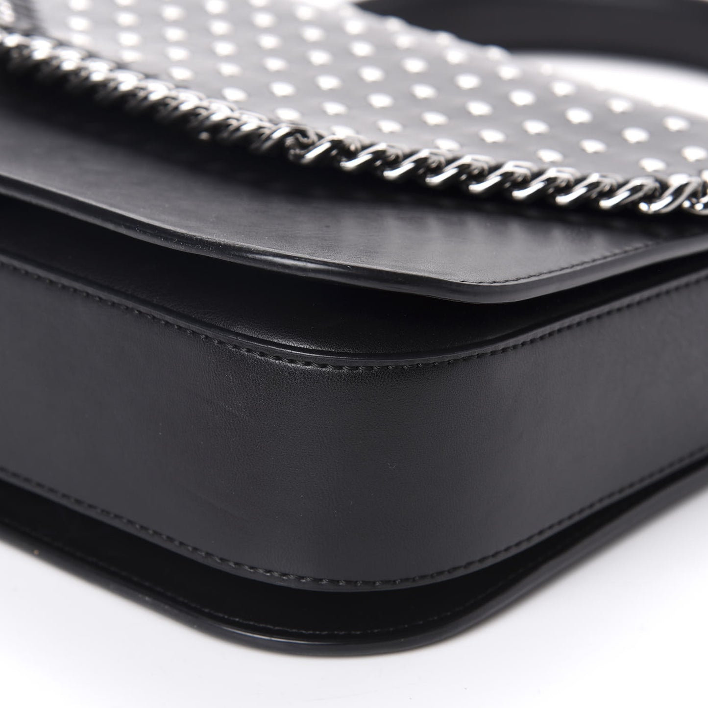 Eco Alter Nappa Studded Falabella Embellished Box Shoulder Bag Black