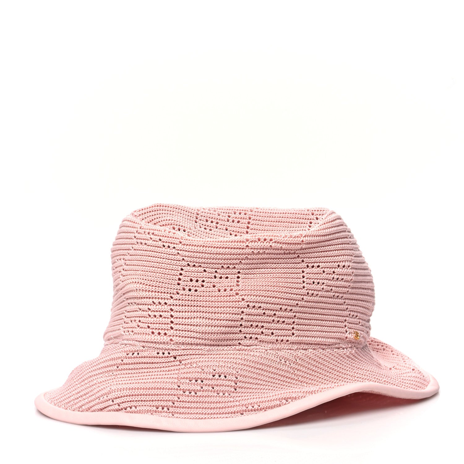 Gucci Cotton Crochet GG Monogram Bucket Hat M Pink 4 of 9