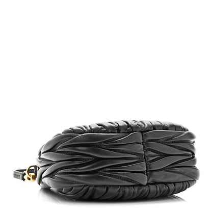 Miu Miu Nappa Matelasse Mini Wander Hobo Black 4 of 8