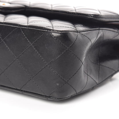 Chanel Lambskin Quilted Medium Double Flap Black 11 of 14