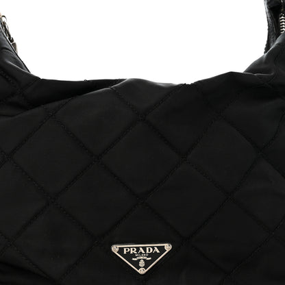 Prada Nylon Tessuto Impuntu Quilted Shoulder Bag Black 7 of 13