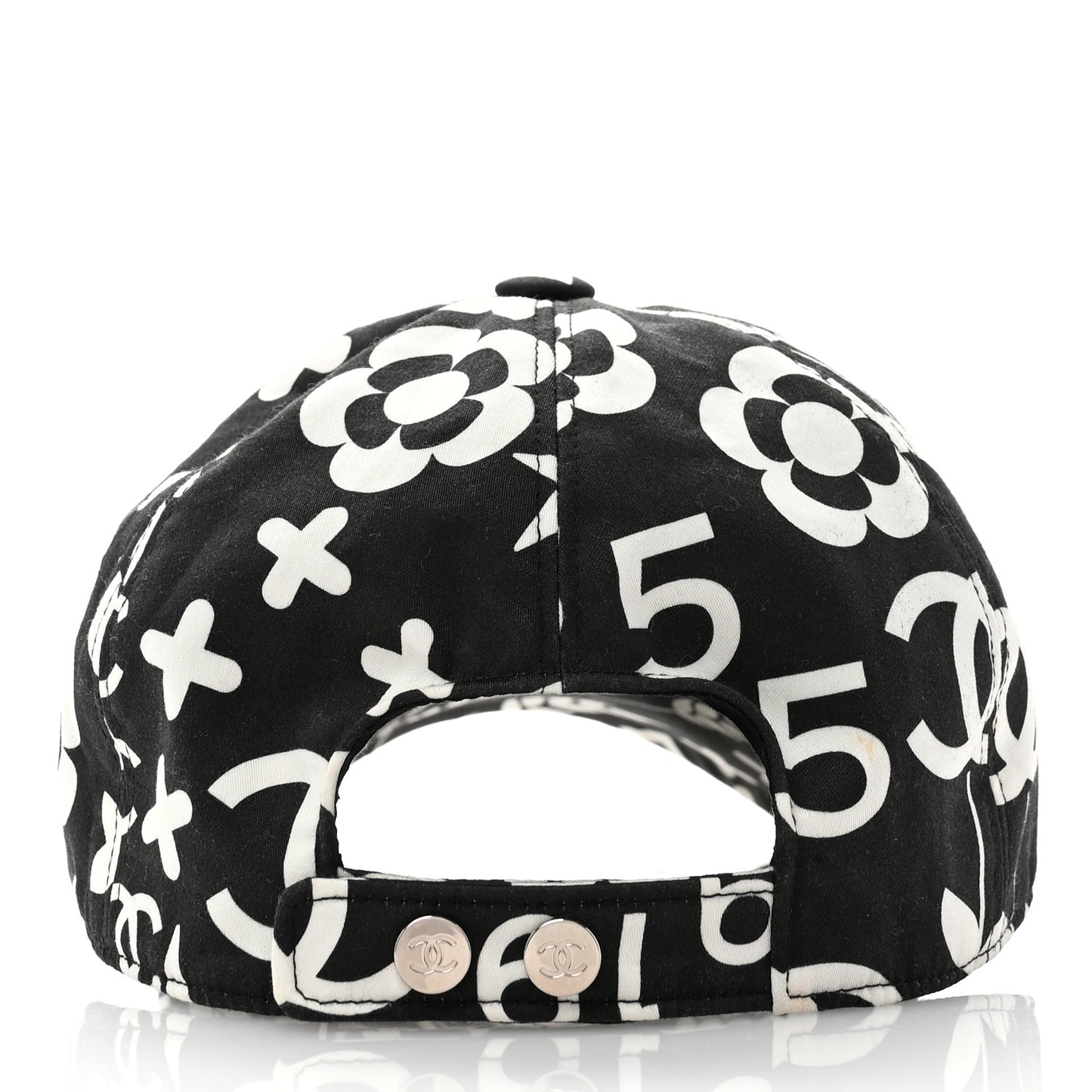 Cotton Cap Hat Black White
