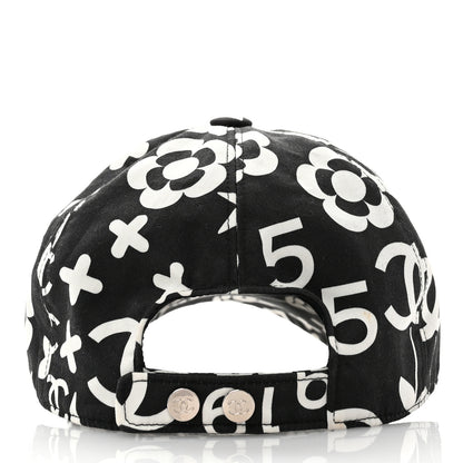Chanel Cotton Cap Hat Black White 6 of 10