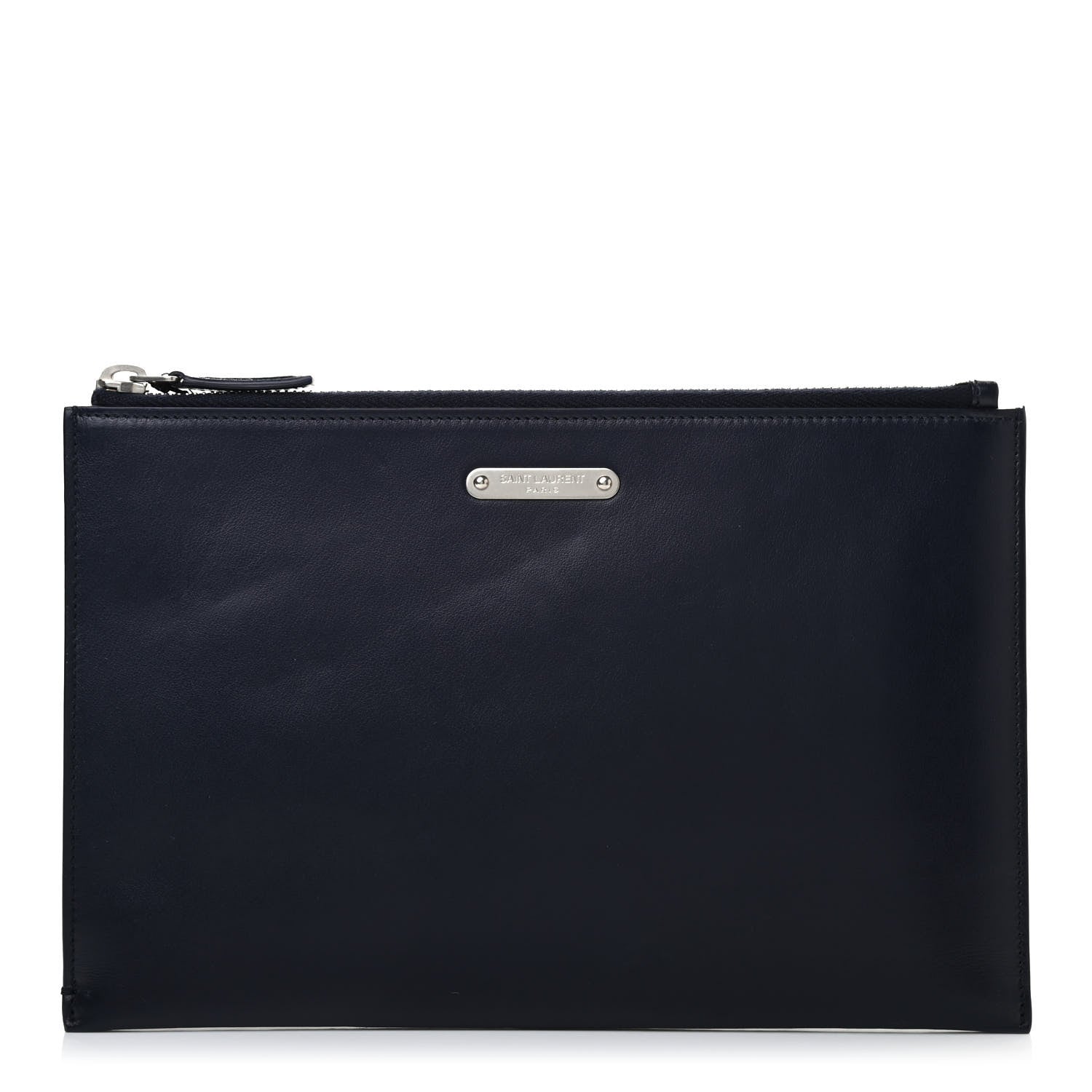 Saint Laurent Calfskin Mini ID Tablet Holder Deep Marine 1 of 7