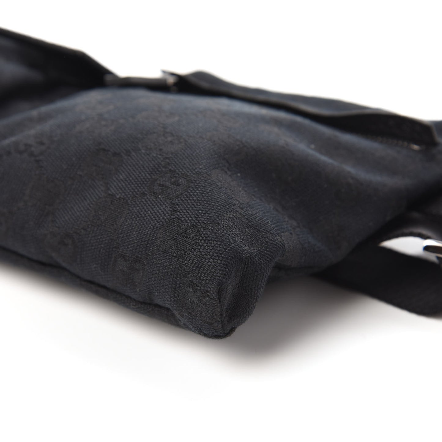 GG Monogram Double Pocket Belt Bag Black