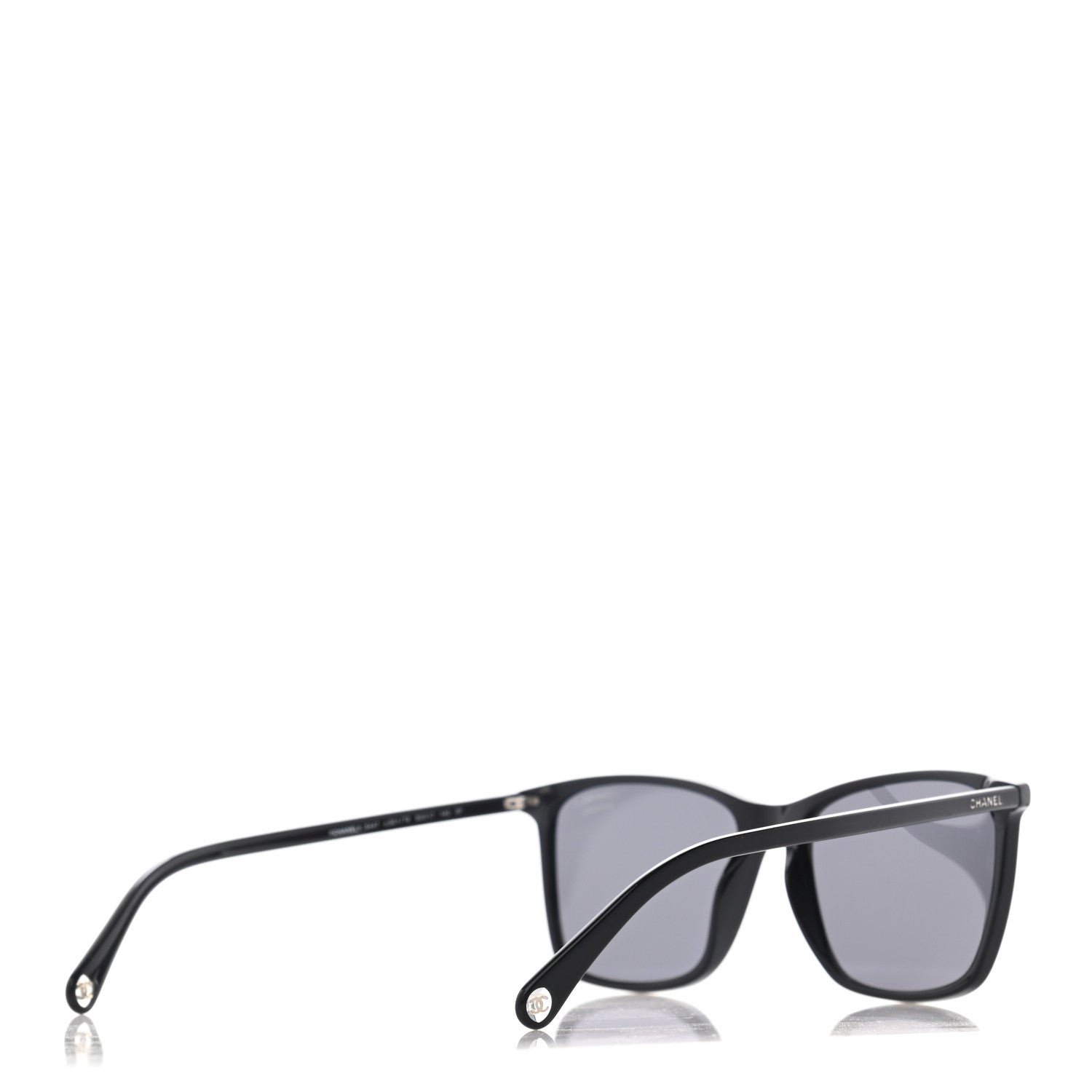 Chanel Acetate Polarized Square Sunglasses 5447 Black 4 of 8