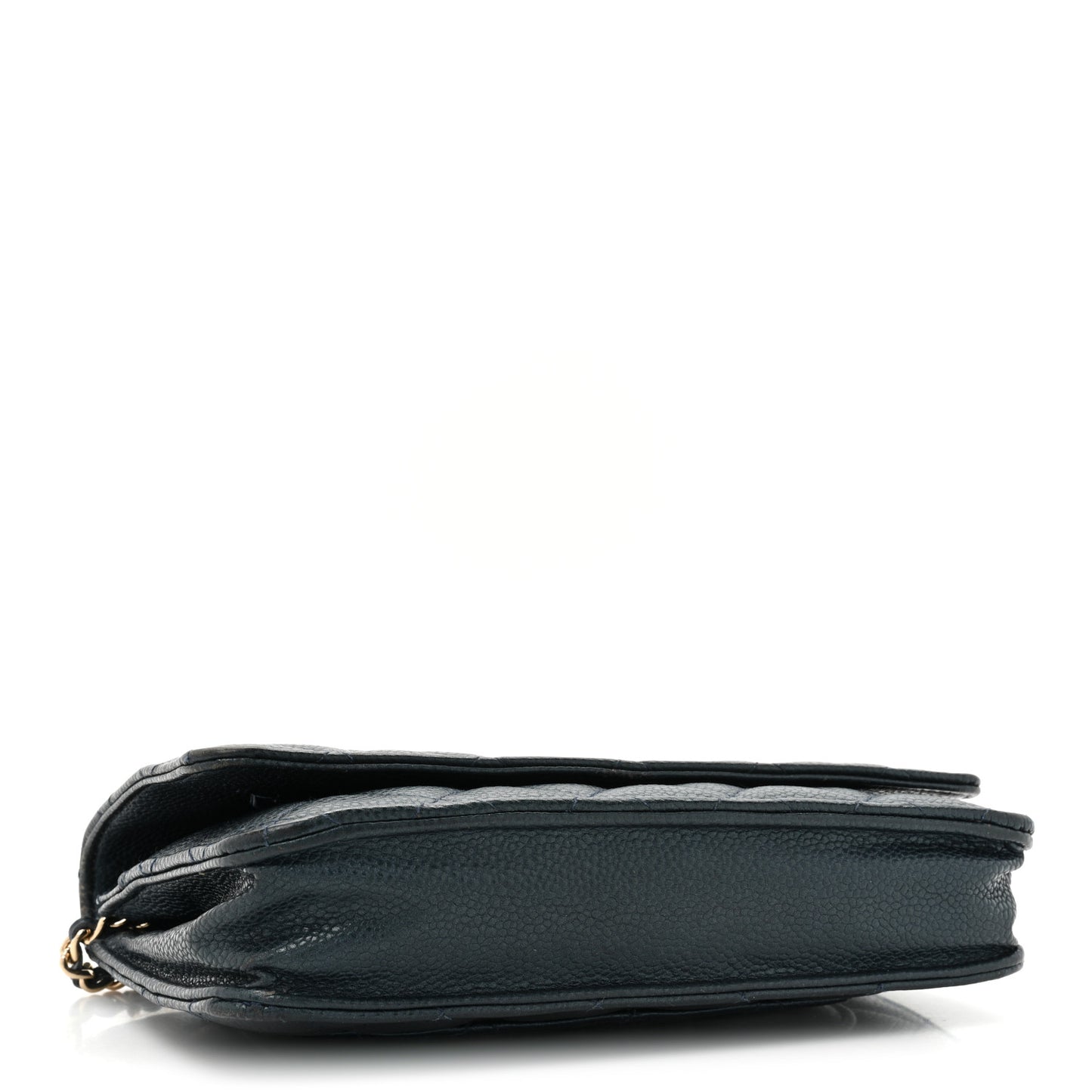 Caviar Quilted Wallet on Chain WOC Navy Blue